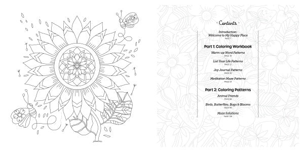 Happy Place Coloring Book by Schiffer Publishing