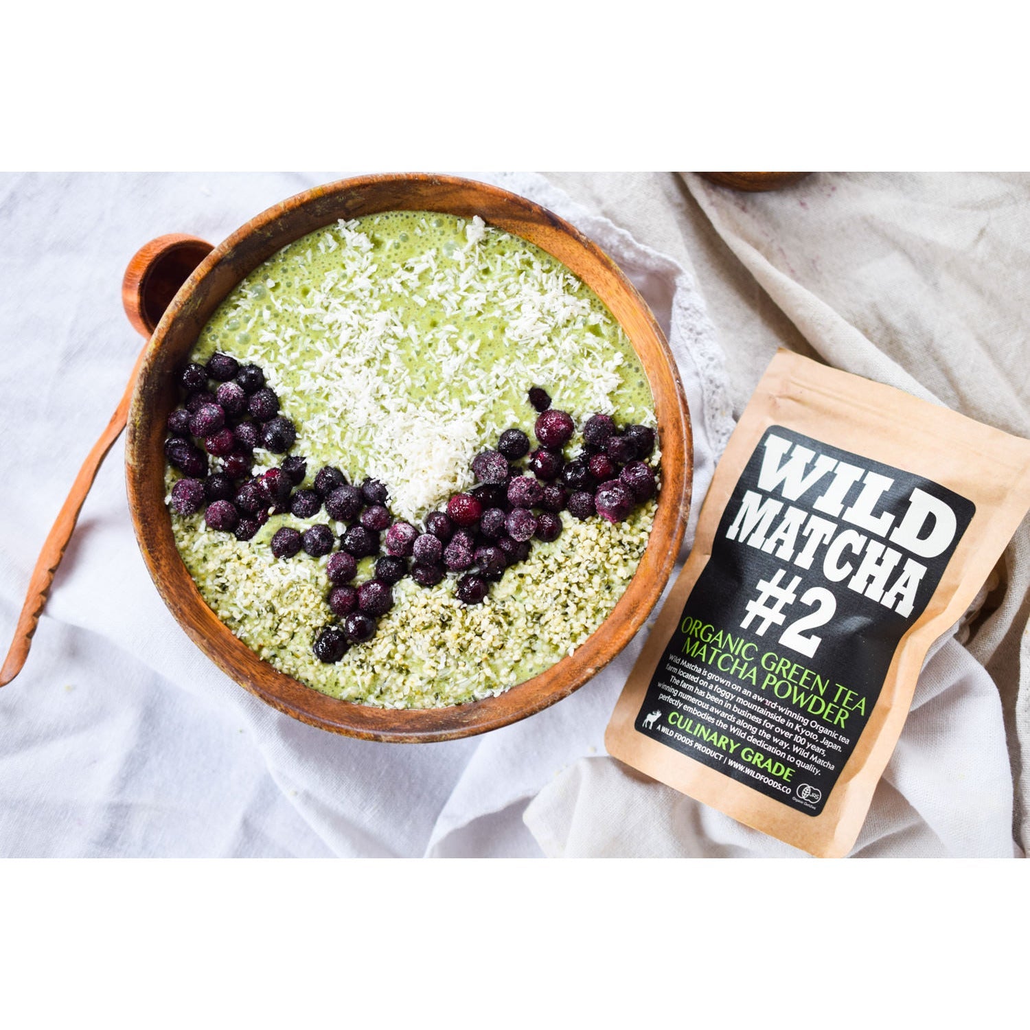 Matcha, 114 servings - Ceremonial Grade, Sustained Energy and Mood Enhancer by Wild Foods