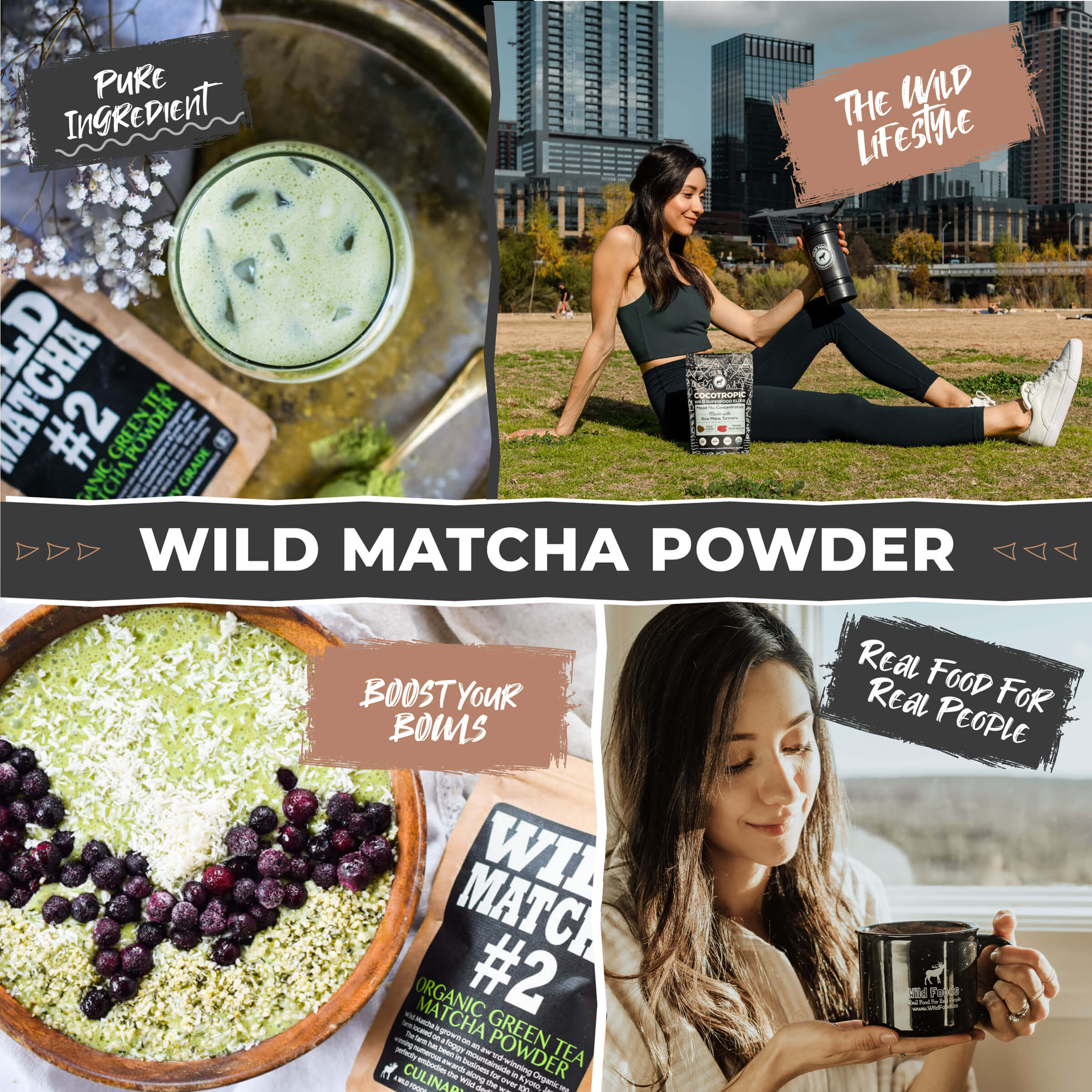 Matcha, 114 servings - Ceremonial Grade, Sustained Energy and Mood Enhancer by Wild Foods