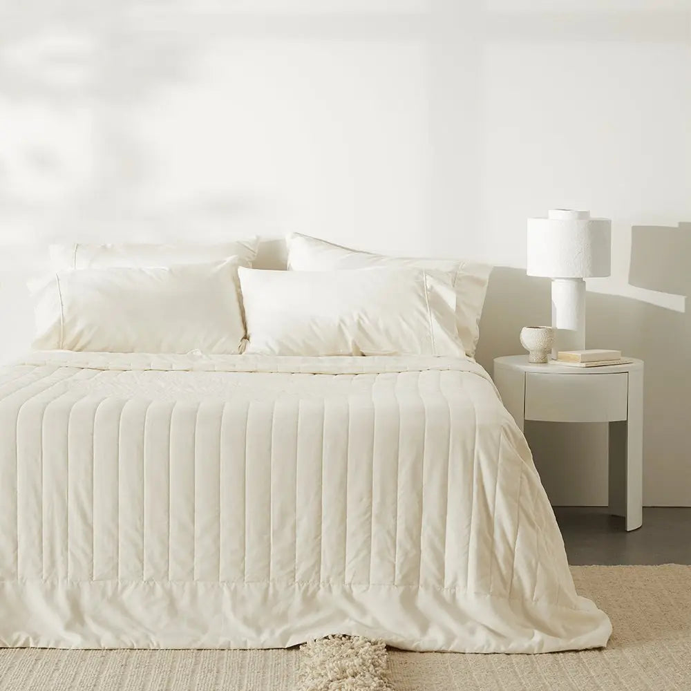 CleanBamboo Hemp™ Linen+ Quilted Coverlet