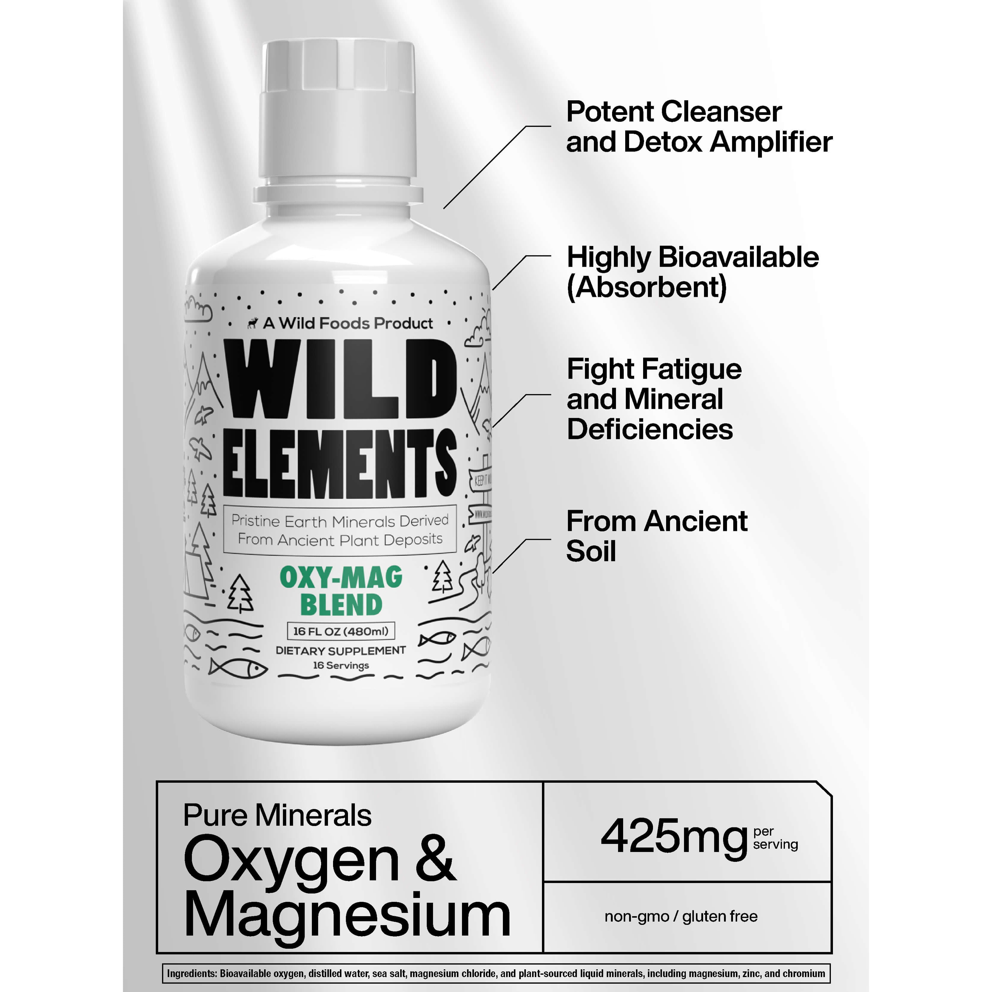 Oxy-Mag: Oxygen & Magnesium Minerals Blend - Case of SIX