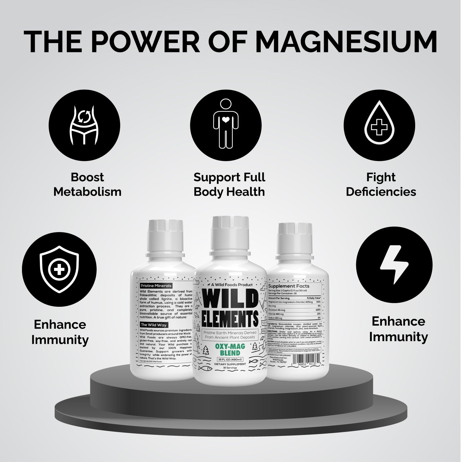 Oxy-Mag: Oxygen & Magnesium Minerals Blend - Case of SIX